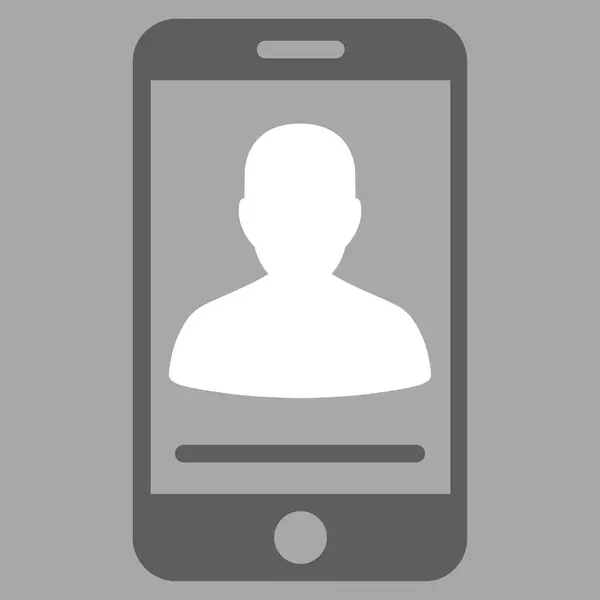 Icono de contacto móvil — Foto de Stock