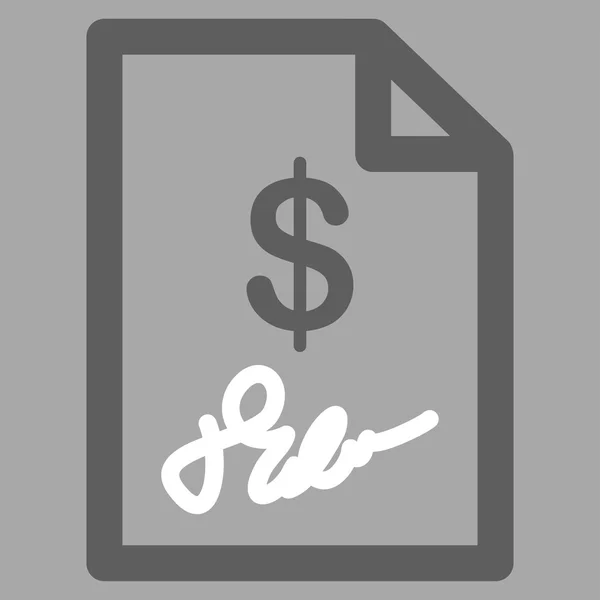 Signed Invoice Icon — Stock Photo, Image