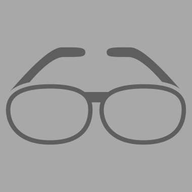 Gözlük düz simgesi