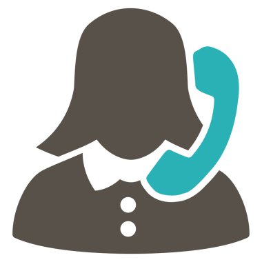 Resepsiyonist düz simgesi