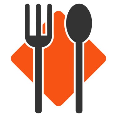 Beslenme düz simgesi