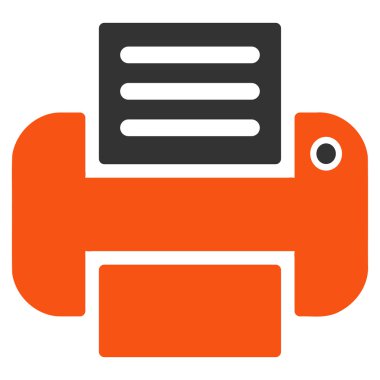 Yazdırma düz simgesi