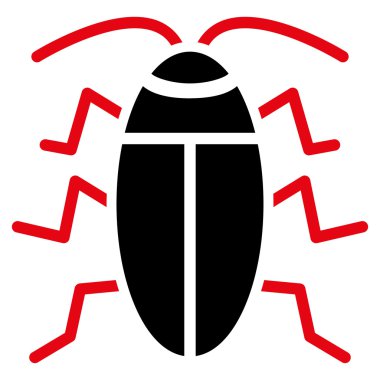 Hamam böceği düz simgesi