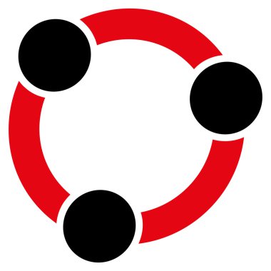 İşbirliği düz simgesi