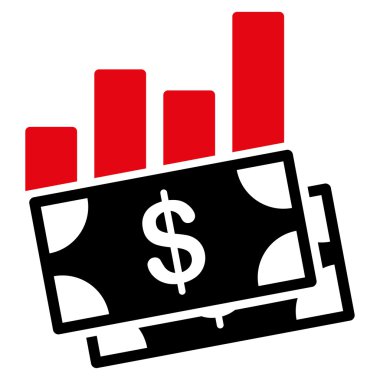 Satış çubuk grafik simgesini