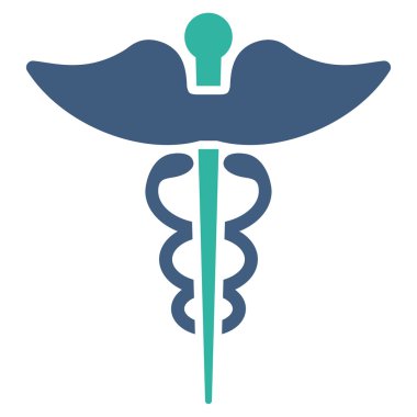 Caduceus düz simgesi