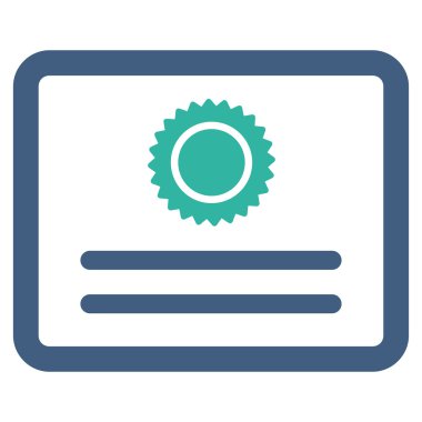 Diploma düz simgesi