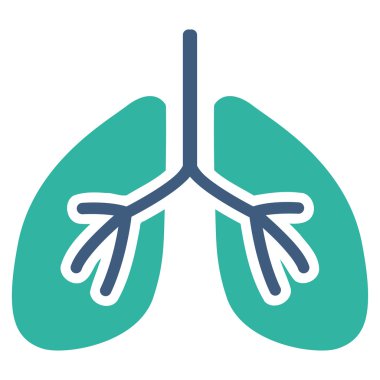 Akciğerler düz simgesi