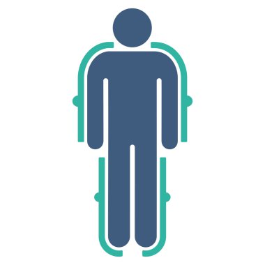 Dış iskelet düz simgesi