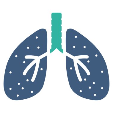 Akciğerler düz simgesi