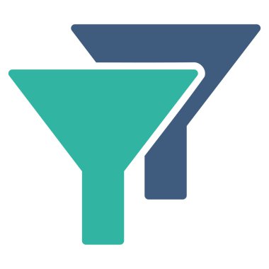 Filtreler düz simgesi