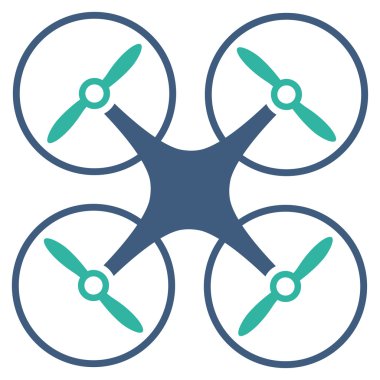 Nanocopter düz simgesi