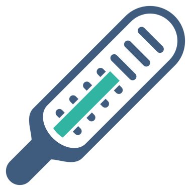 termometre düz simgesi