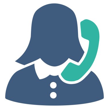 Resepsiyonist düz simgesi