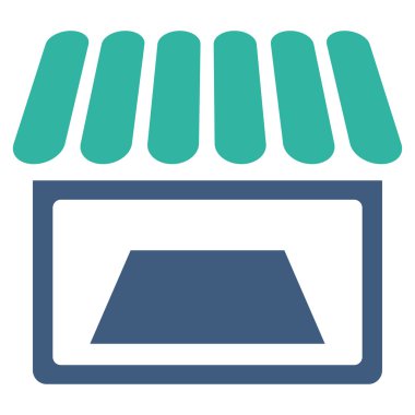 Dükkanı düz simgesi