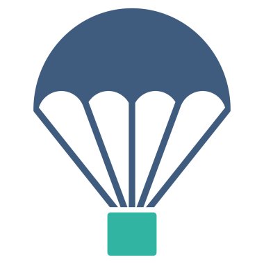 Paraşüt düz simgesi