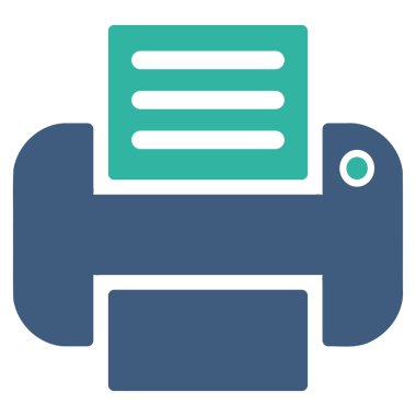 Yazdırma düz simgesi