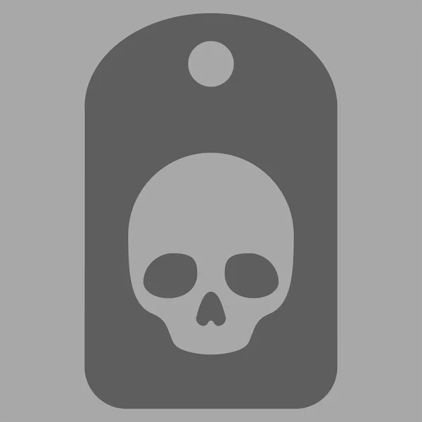 Skull Label Icon — Stock Photo, Image