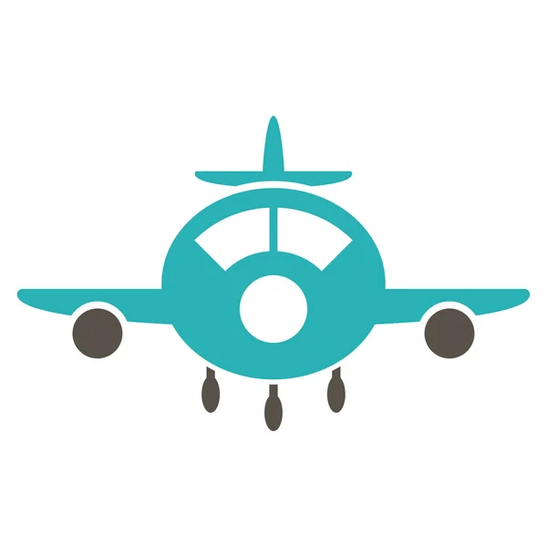 Vliegtuigen platte pictogram — Stockfoto