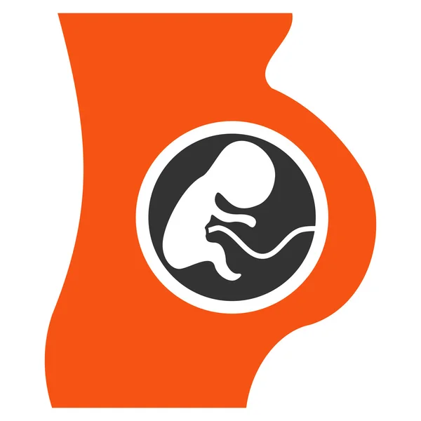 Těhotná žena ikona — Stock fotografie
