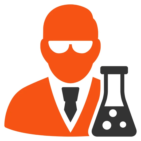 Scienziato con Flask Icon — Foto Stock