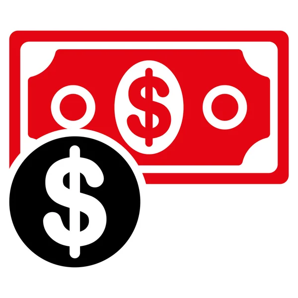 Contant geld platte pictogram — Stockfoto