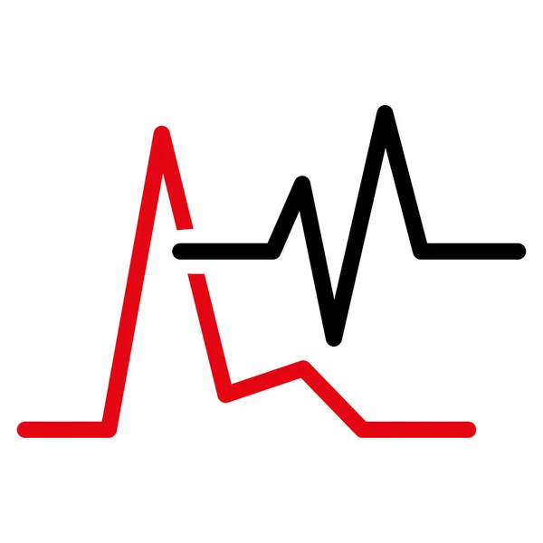 EKG düz simgesi — Stok fotoğraf