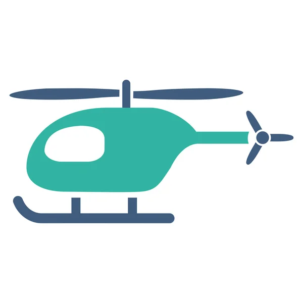 Helikopter platte pictogram — Stockfoto