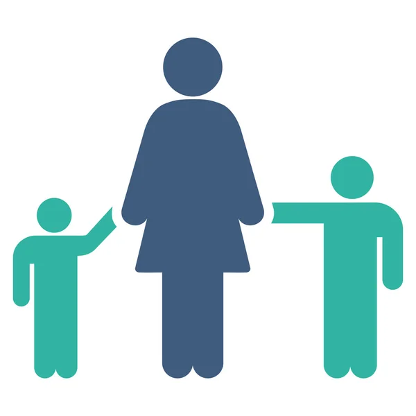 Mother And Children Icon — Stock Photo, Image