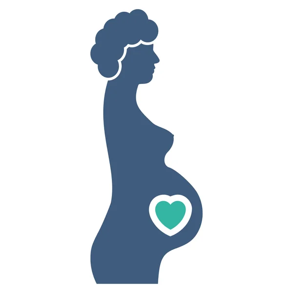 Icona femminile incinta — Foto Stock