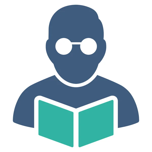 Ikona knihy studentského čtení — Stock fotografie