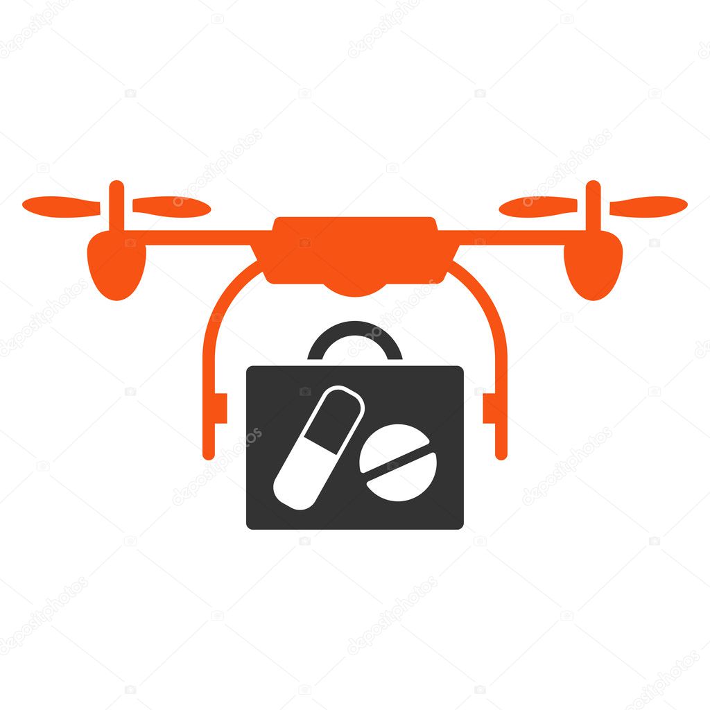 Medical Drone Shipment Icon