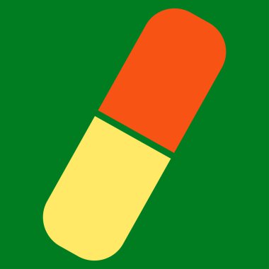 Kapsül düz simgesi