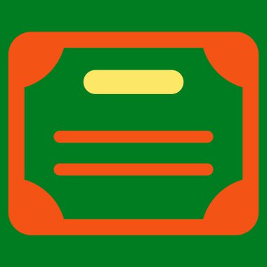 Sertifika Düz Simgesi