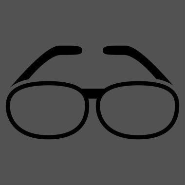 Gözlük düz simgesi