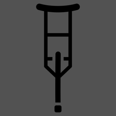 koltuk değneği düz simgesi