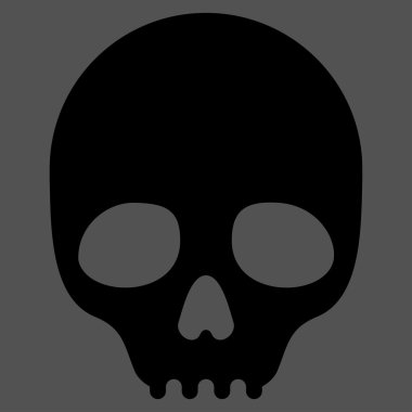 Kafatası düz simgesi