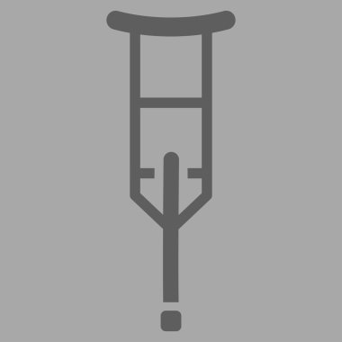 koltuk değneği düz simgesi