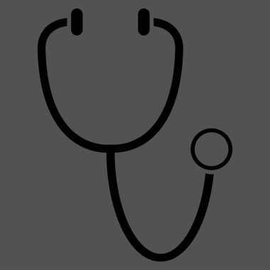 stetoskop düz simgesi