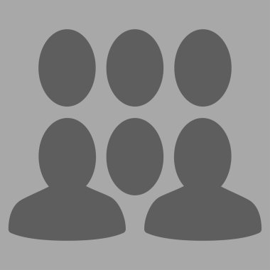 Kalabalık düz simgesi