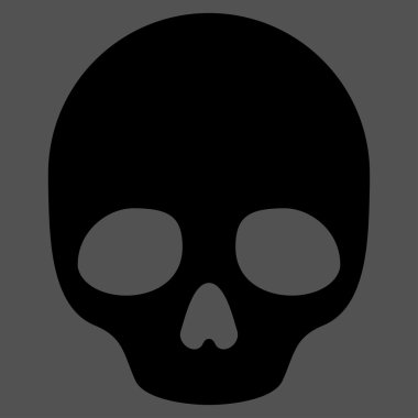 Kafatası düz simgesi