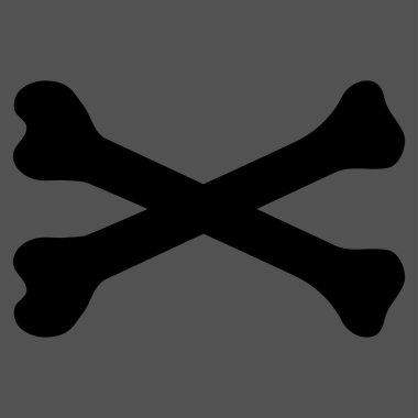 Kemikler düz simgesi