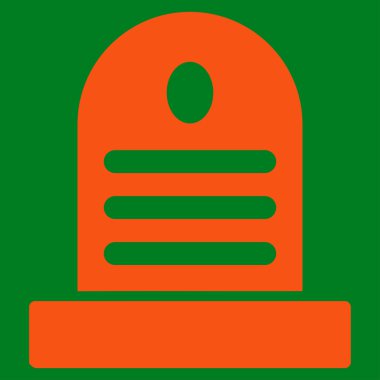 Mezar taşı düz simgesi