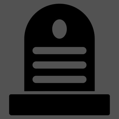 Mezar taşı düz simgesi