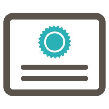 Diploma düz simgesi