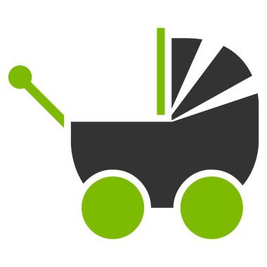 Çocuk arabası düz simgesi