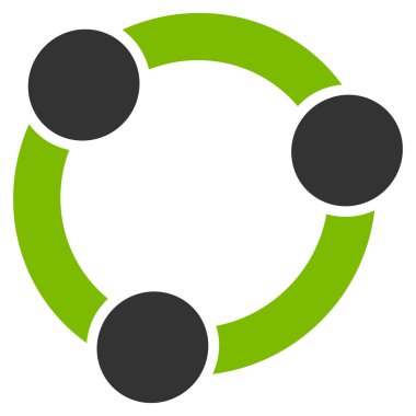 İşbirliği düz simgesi