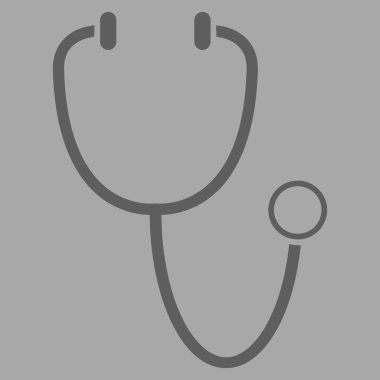 stetoskop düz simgesi