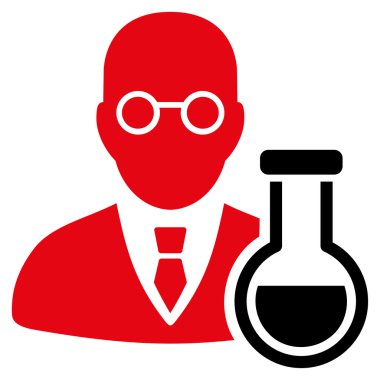 Kimyager düz simgesi