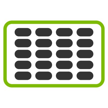 Blister düz simgesi